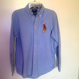 Polo by Ralph Lauren Boy Shirt Excellent Condition 100% Cotton Size L(14-16)